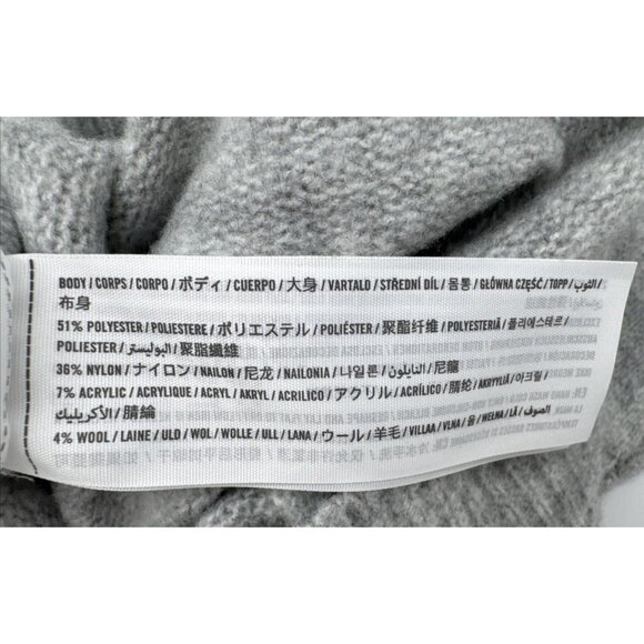 Abercrombie & Fitch Wool blend tight Knit Sweater grey Medium long sleeve woman - Picture 5 of 5